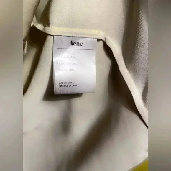 ACNE long sleeve button down tye dye polyester collared day 2 nite shirt 36 - Picture 4 of 4